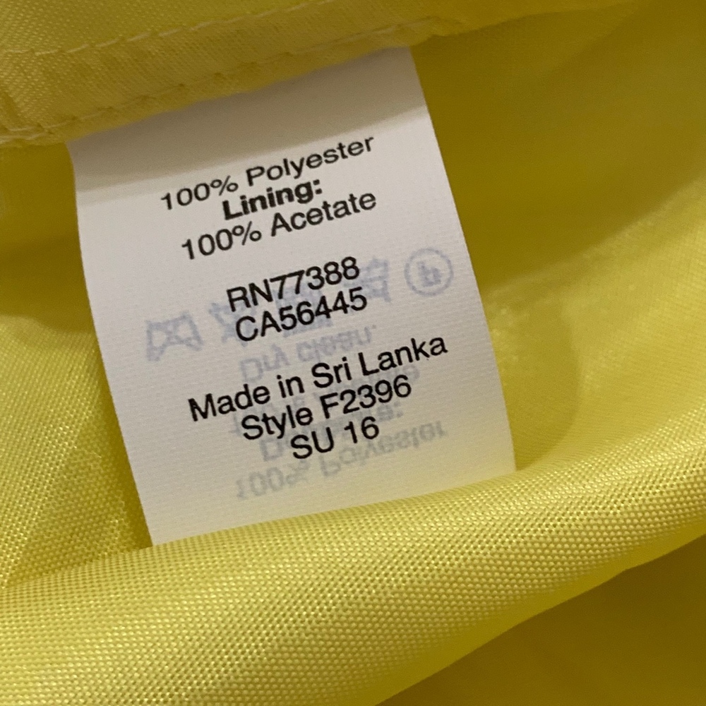 NWT J. Crew Yellow Zig-Zag Print Chiffon Dress - Picture 5 of 7
